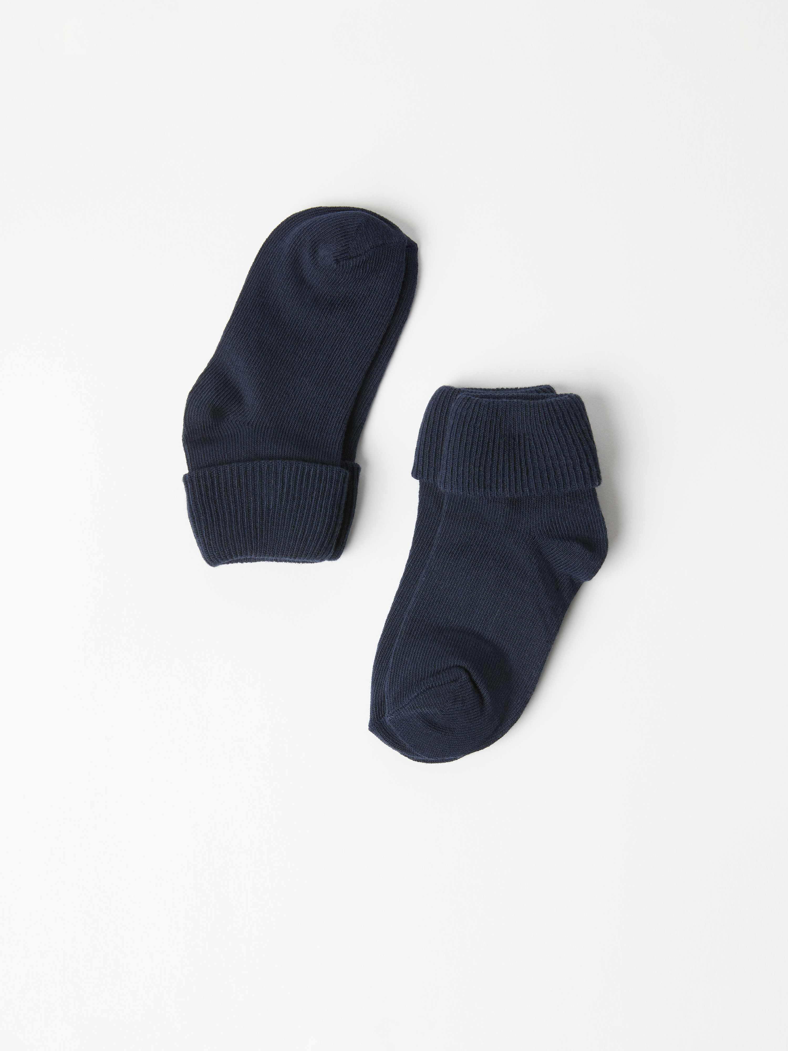2er-Pack einfarbige Söckchen Neugeborene dunkel-marineblau