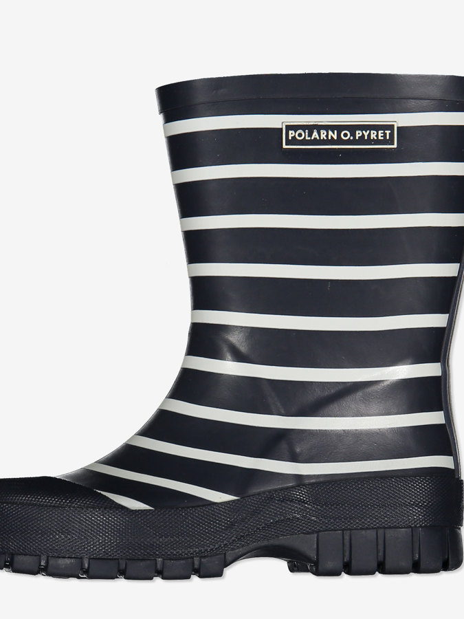 Gestreifte Gummistiefel mit Verstärkung