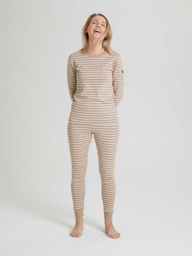 Set für Erwachsene aus Hose und Shirt, gestreift