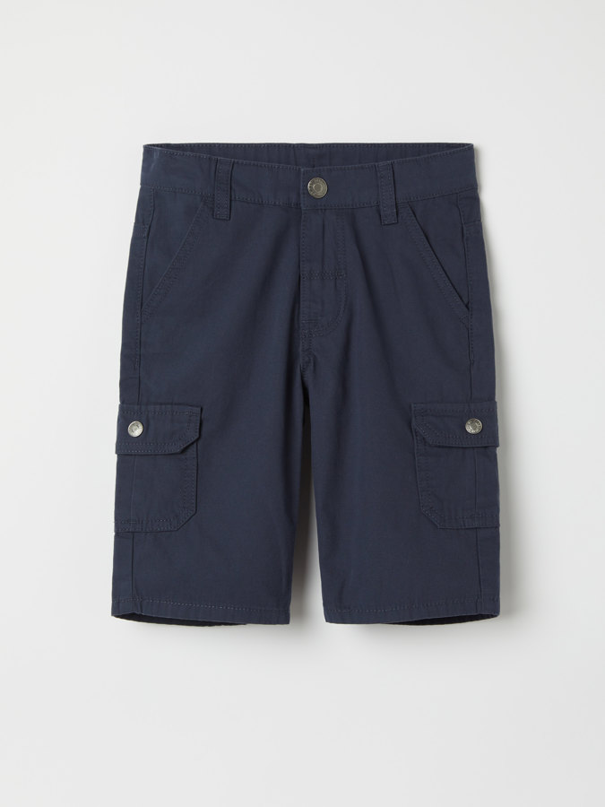Gewebte Cargoshorts, einfarbig