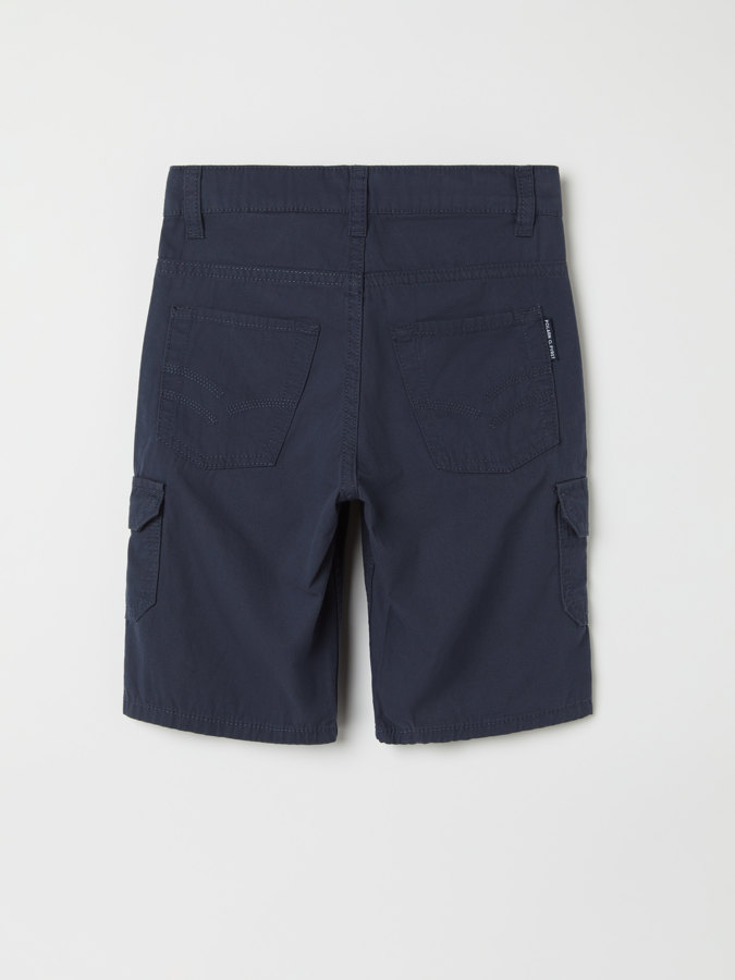Gewebte Cargoshorts, einfarbig