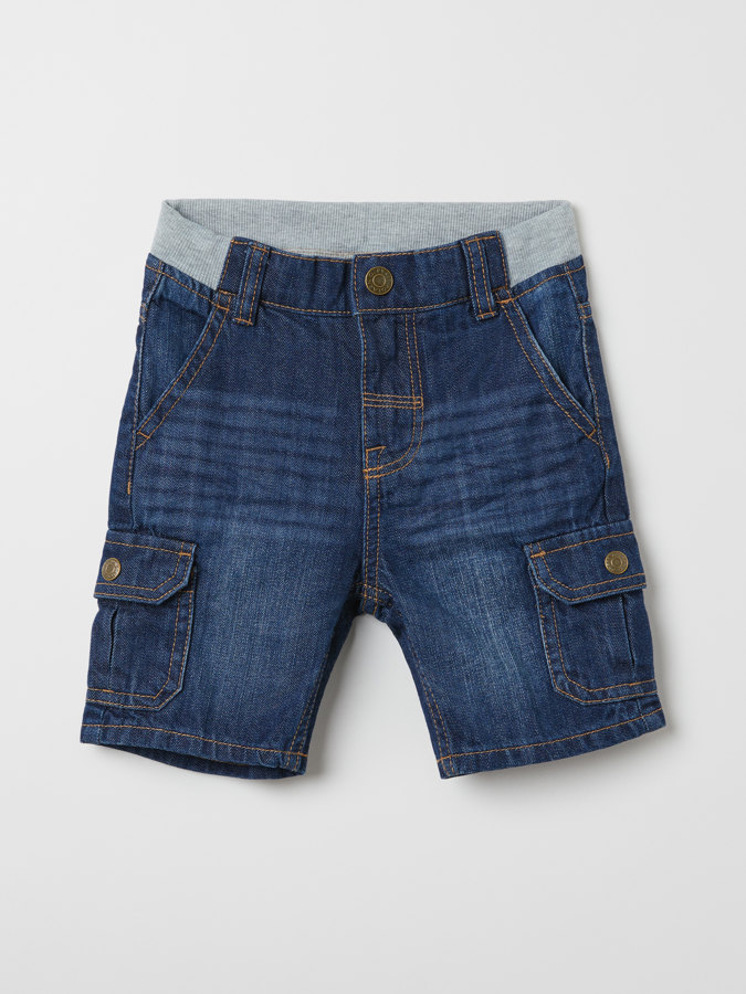 Gewebte Cargoshorts, einfarbig