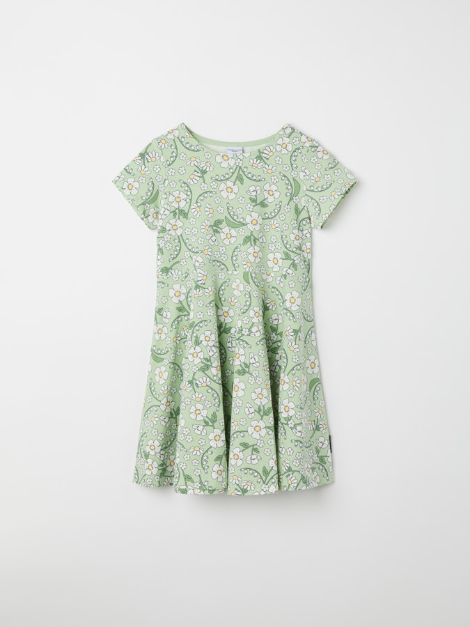Kurzärmeliges Drehkleid, geblümt