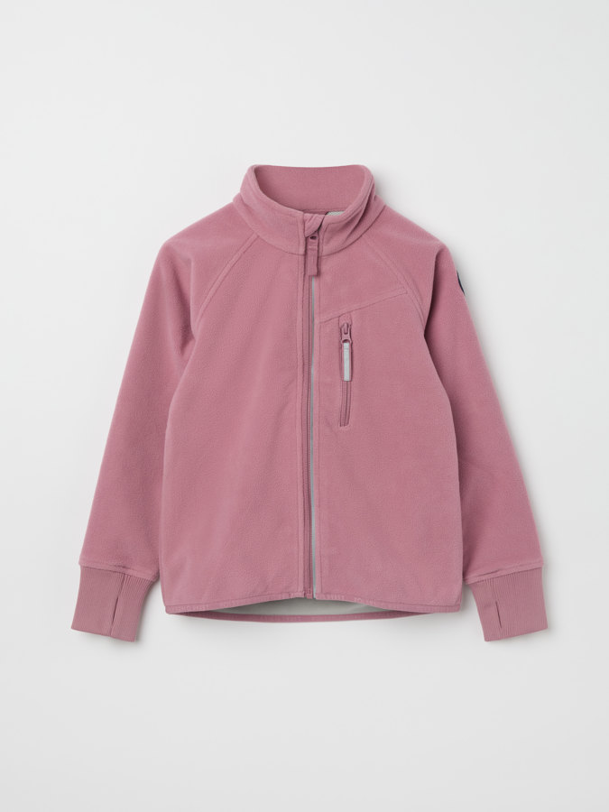 Winddichte Windfleece-Jacke, einfarbig