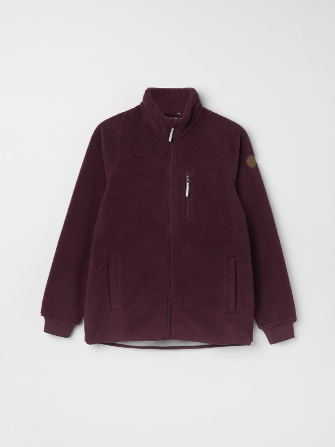 Winddichte Teddyfleecejacke mit Taschen für Erwachsene