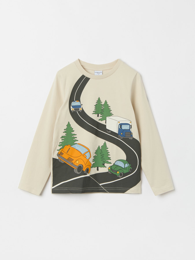 Langarm-T-Shirt mit Print