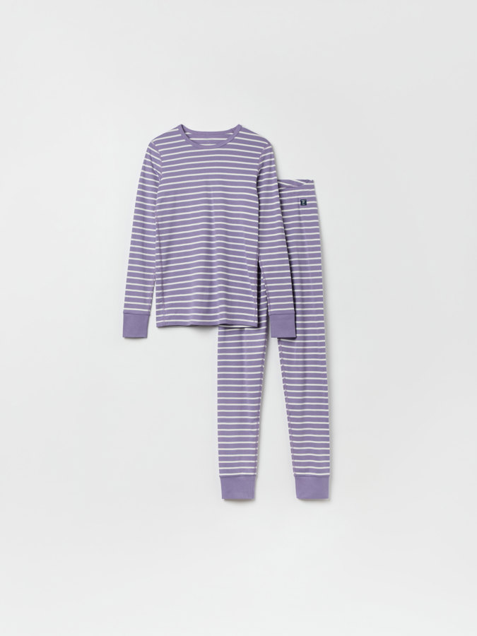 Set für Erwachsene aus Hose und Shirt, gestreift