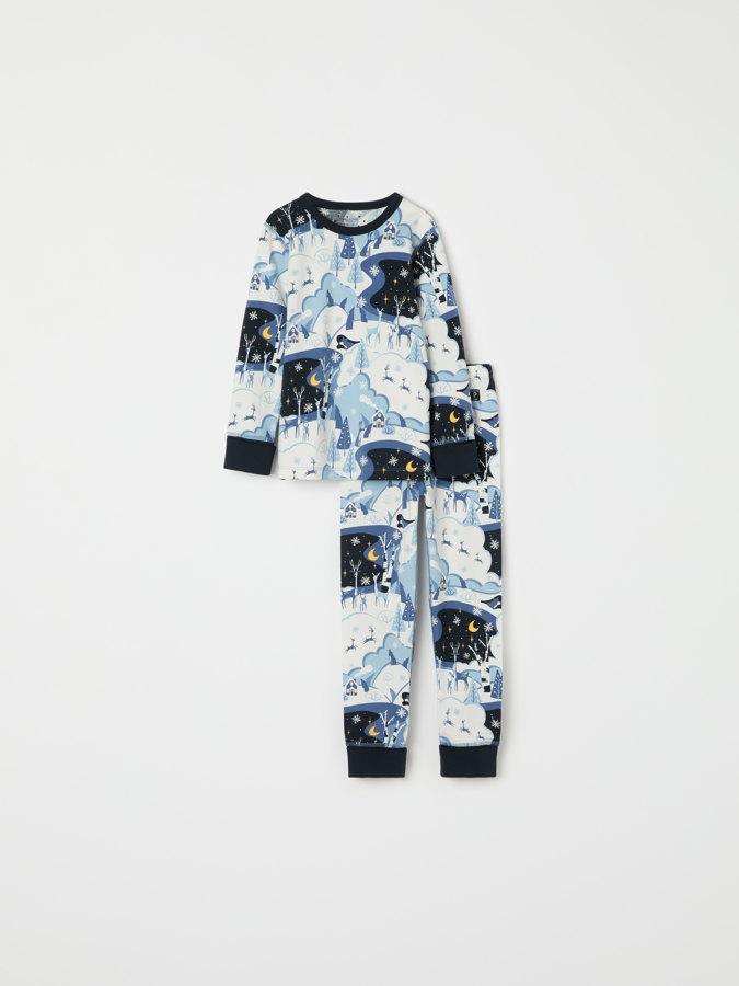 Schlafanzug, Wintermotiv Schlafanzug, Wintermotiv