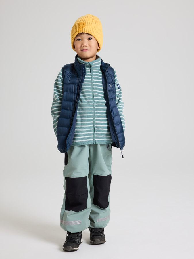 Fleecejacke mit Taschen, gestreift