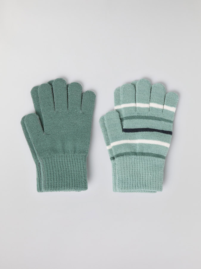 Gestrickte Fingerhandschuhe, 2er-Pack