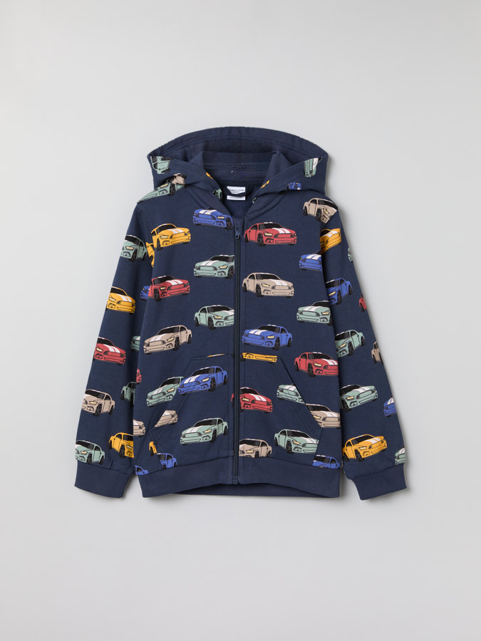 Hoodie mit Tasche, Autos