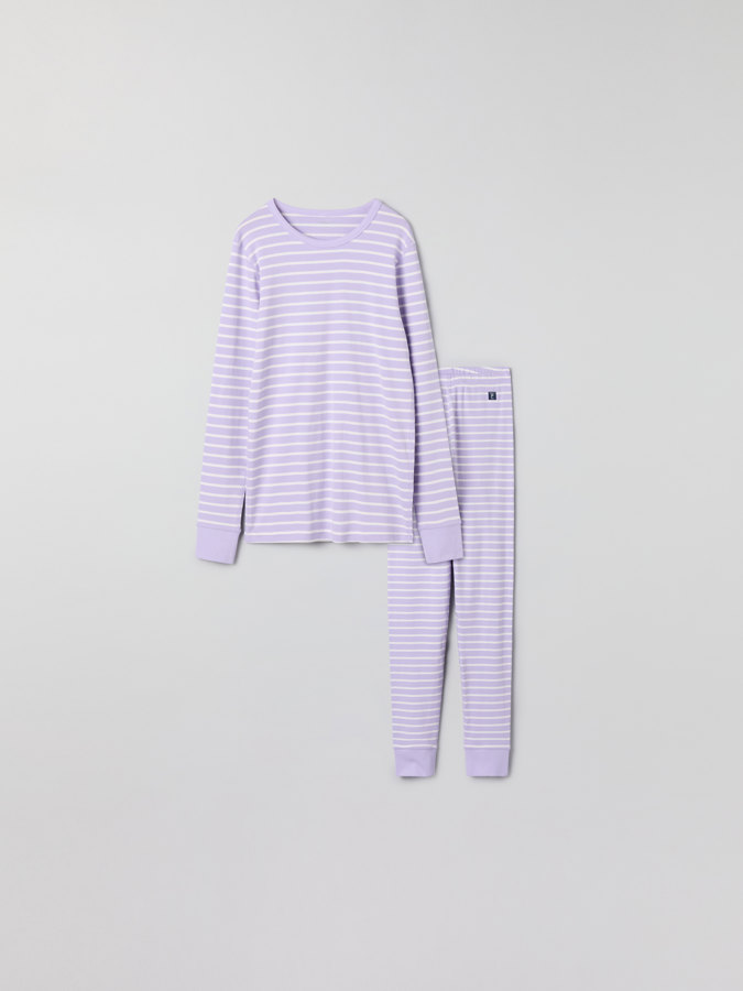 Set für Erwachsene aus Hose und Shirt, gestreift