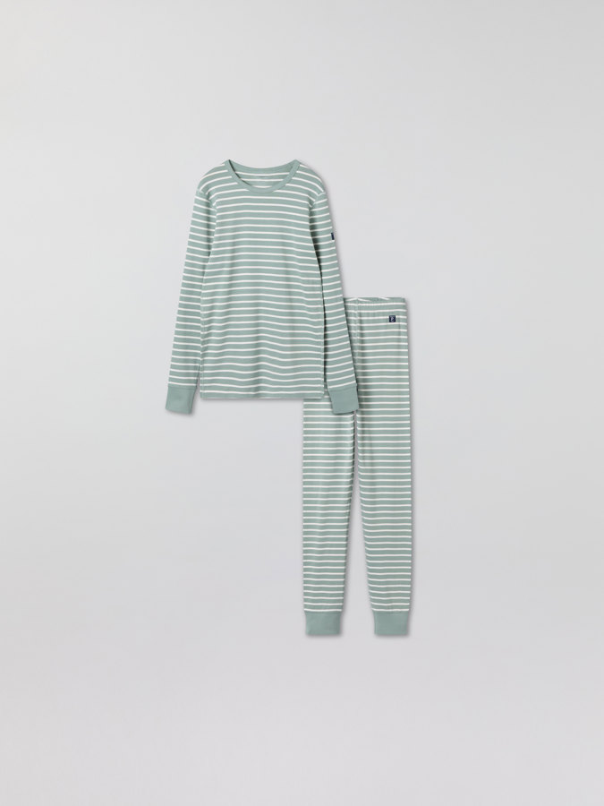 Set für Erwachsene aus Hose und Shirt, gestreift