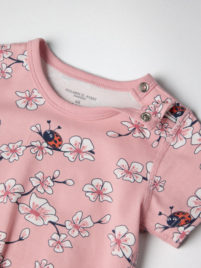 Kurzärmeliger Body, Kirschblüten