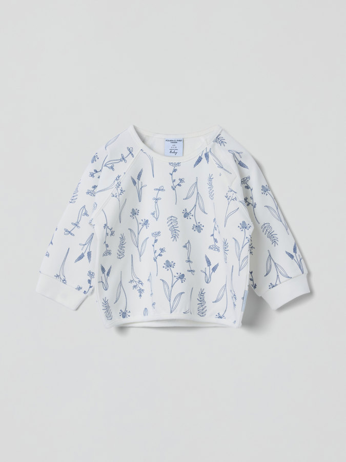 Sweatshirt, Blumenmotiv