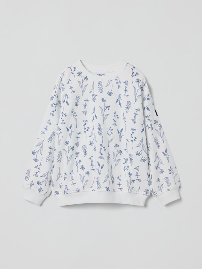 Sweatshirt, Blumenmotiv