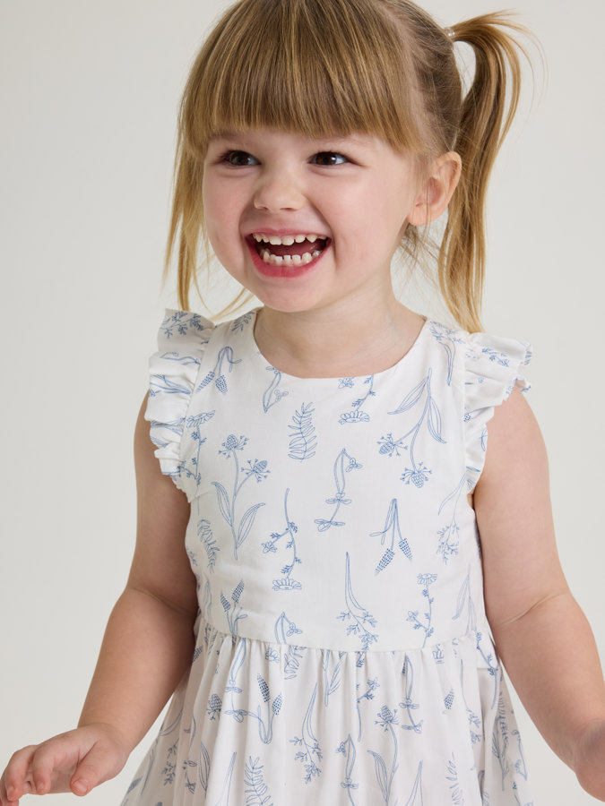 Kurzärmeliges Drehkleid Blumenmotiv