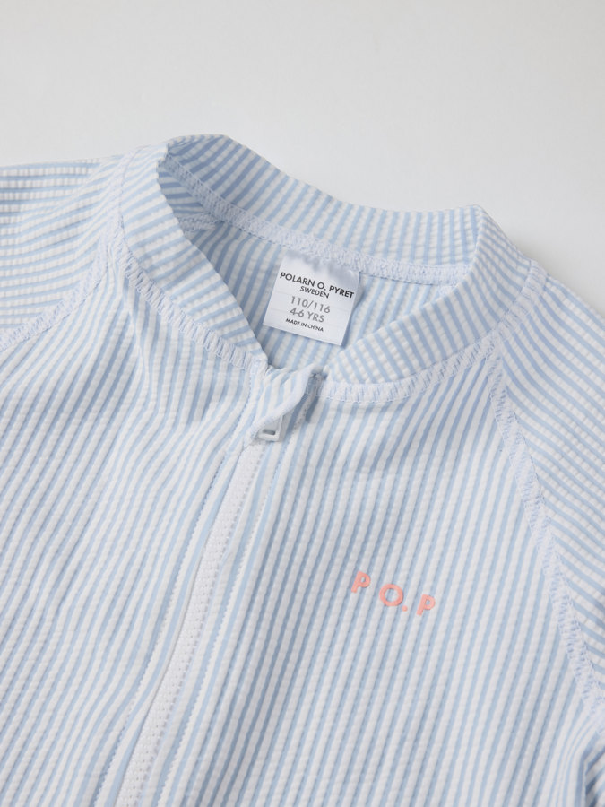 UV-Shirt mit Reißverschluss, gestreift