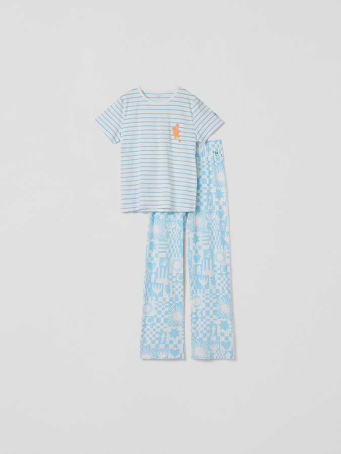 Kurzärmeliger Schlafanzug für Erwachsene, Mumin Kurzärmeliger Schlafanzug für Erwachsene, Mumin