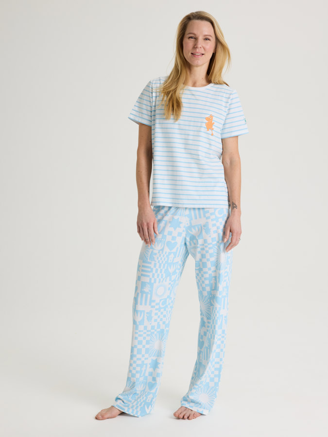 Kurzärmeliger Schlafanzug für Erwachsene, Mumin Kurzärmeliger Schlafanzug für Erwachsene, Mumin