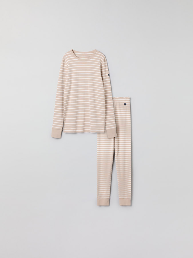 Set für Erwachsene aus Hose und Shirt, gestreift
