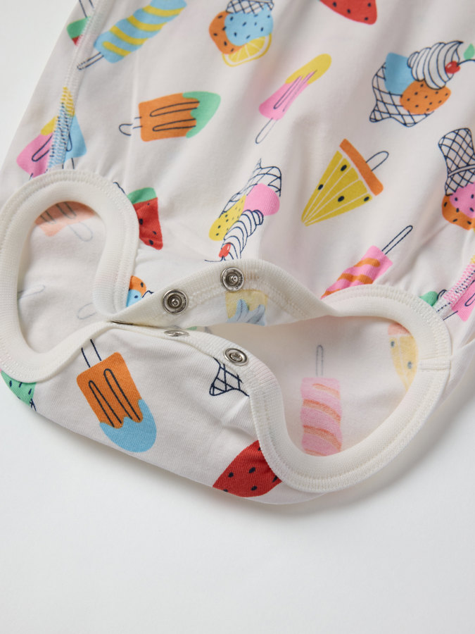 Kurzärmliger Body, Eismotiv Kurzärmliger Body, Eismotiv