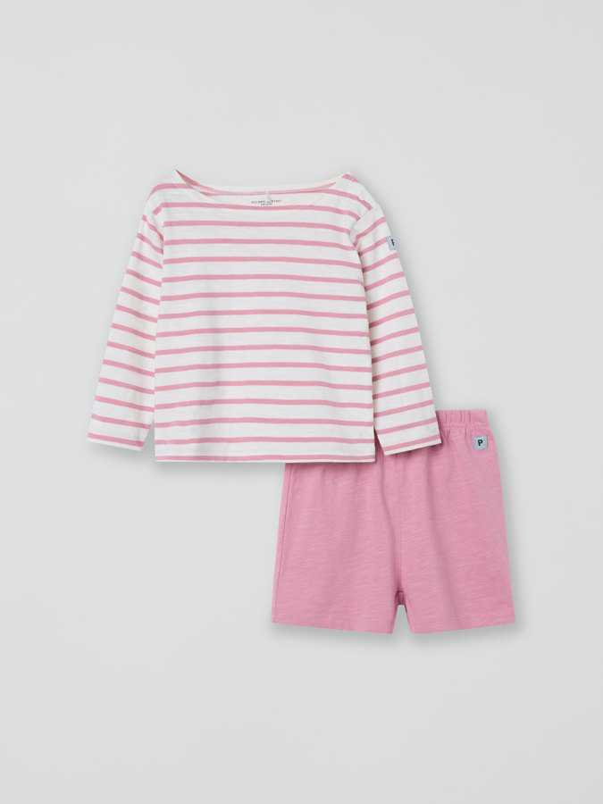 Set aus Shirt und Shorts, gestreift