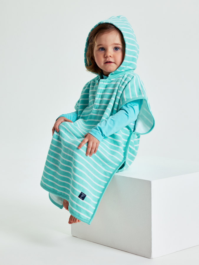 Badeponcho, gestreift