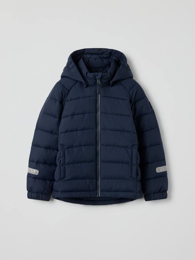 gefütterte leichte Jacke mit Kapuze