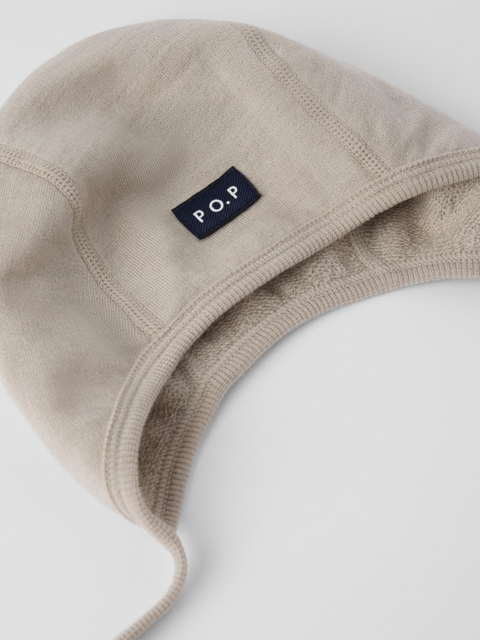 Erstlingsmütze Wollfrottee aus Merino Erstlingsmütze Wollfrottee aus Merino