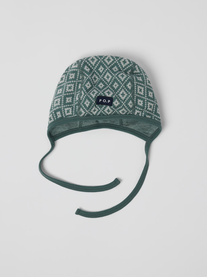 Helmmütze Merinowolle Jacquard