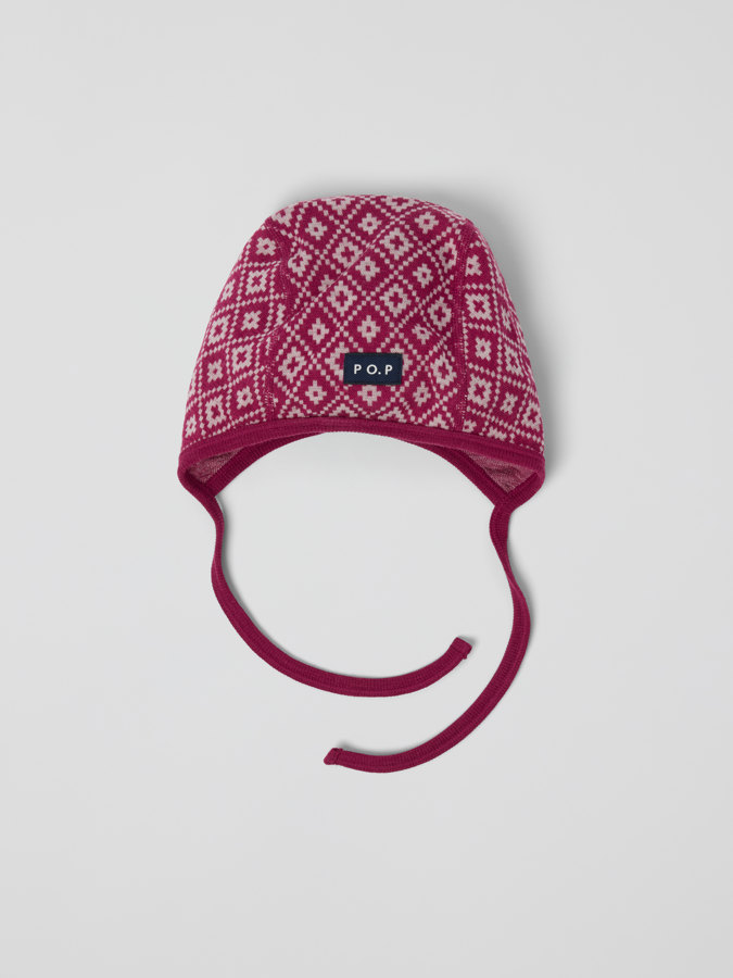 Helmmütze Merinowolle Jacquard