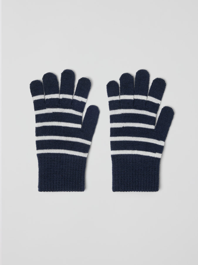 Fingerhandschuhe aus Wollmix-Strick