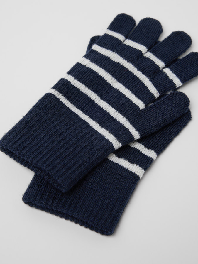 Fingerhandschuhe aus Wollmix-Strick