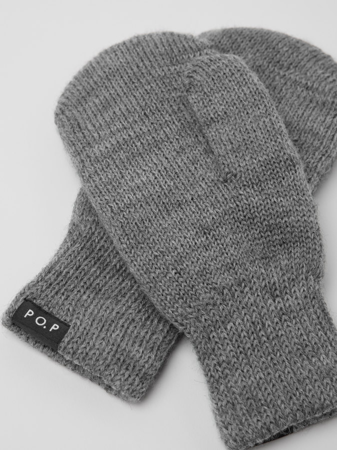 Doppelt gestrickte Fäustlinge Wolle