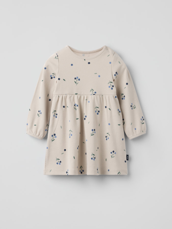 Langärmeliges Kleid Blaubeere
