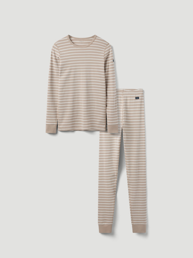 Set für Erwachsene aus Hose und Shirt, gestreift