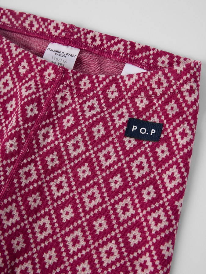 Lange Unterhose Merinowolle Jacquard