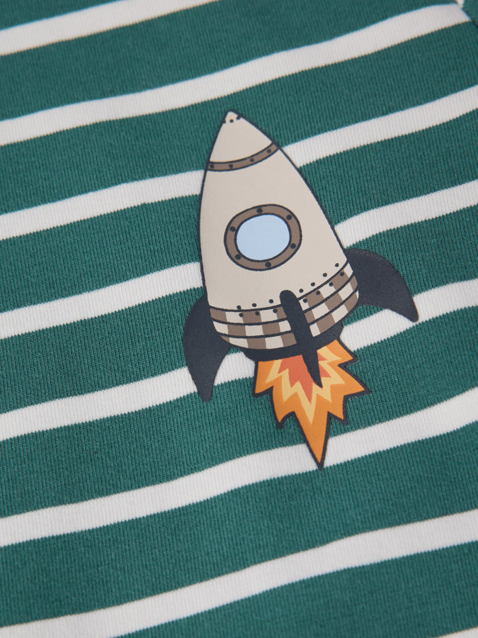 Langarmshirt gestreift mit Rakete