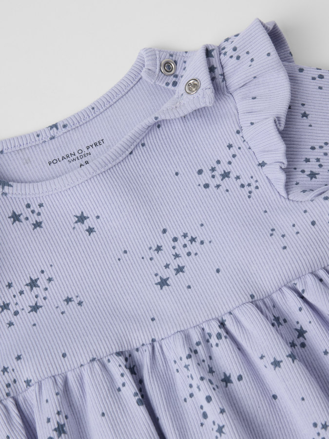 Geripptes Kleid Sterne