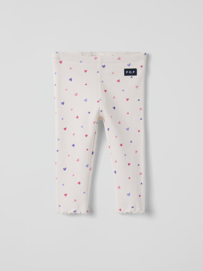 Gerippte Leggings Herzen