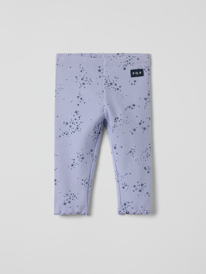 Gerippte Leggings Sterne Gerippte Leggings Sterne