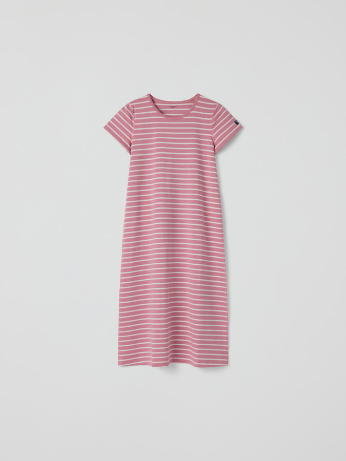 Kurzärmeliges Nachthemd für Erwachsene, gestreift Kurzärmeliges Nachthemd für Erwachsene, gestreift