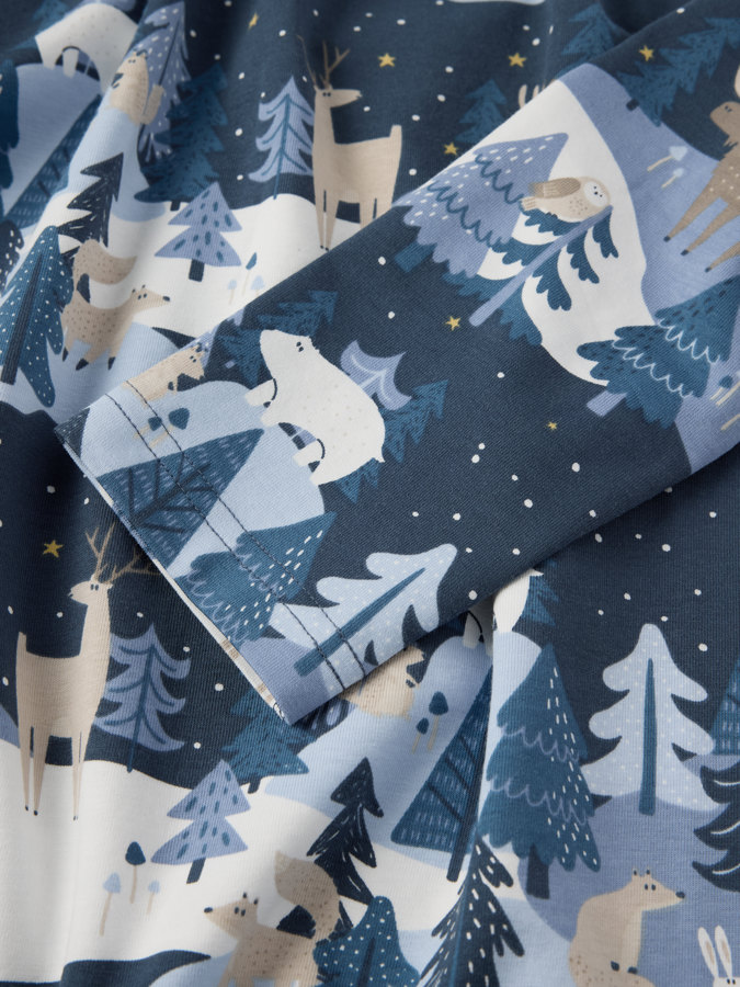 Schlafanzug für Erwachsene, Wintermotiv