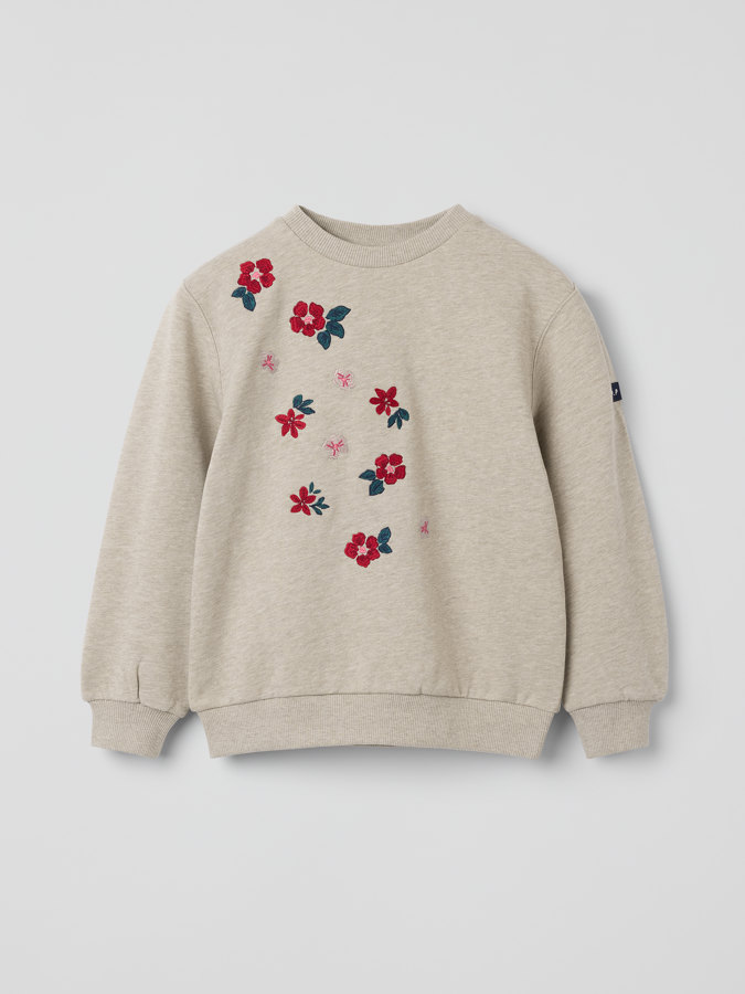 Sweatshirt Blumenmotiv