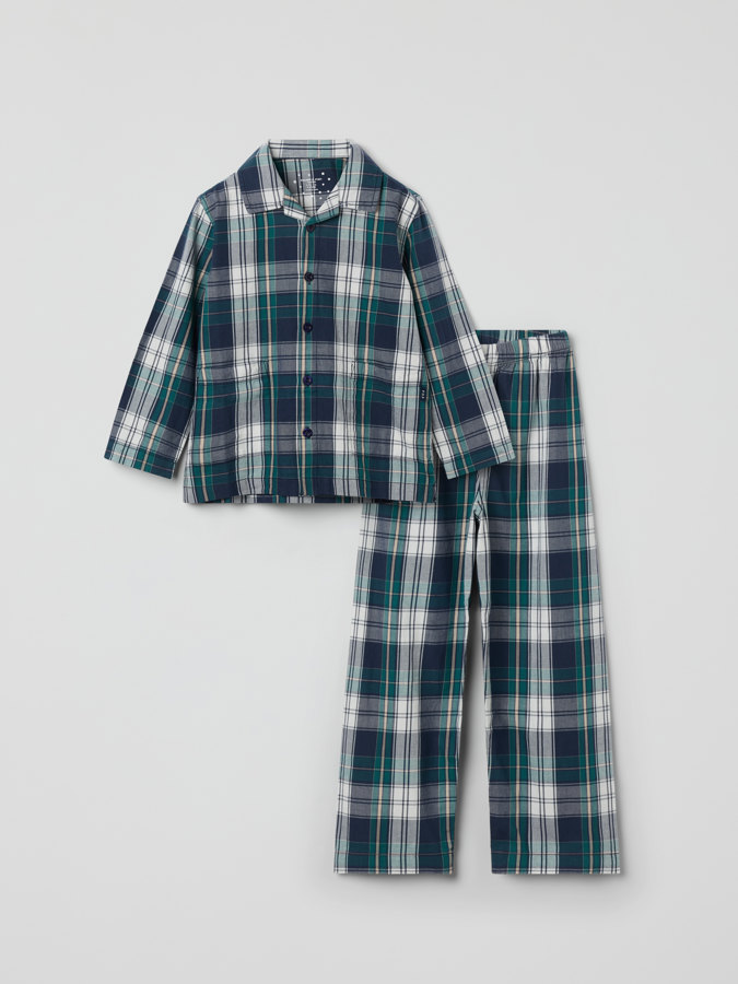 Zweiteiliger karierter Pyjama