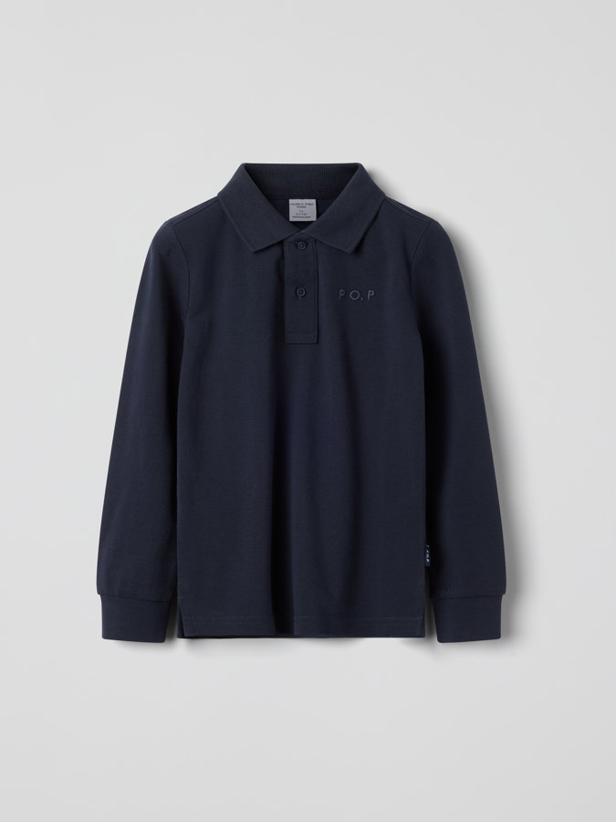 Langärmliges Poloshirt