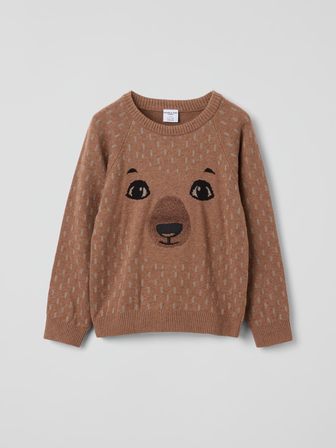 Strickpullover mit Bär