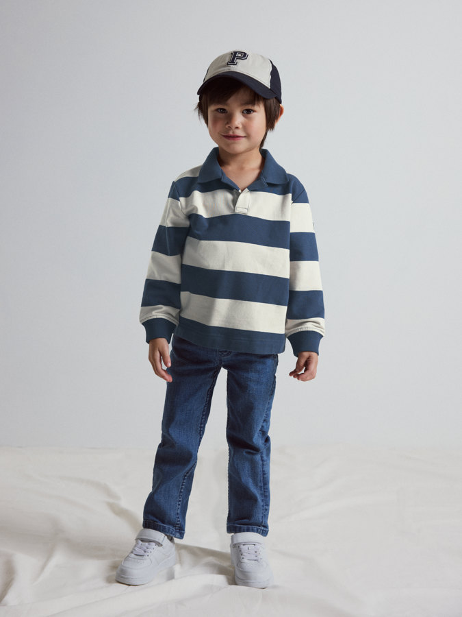 Langärmliges Rugbyshirt