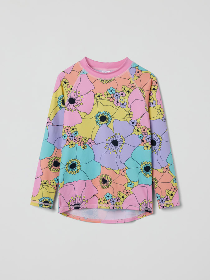 Langärmeliges UV-Shirt, geblümt Langärmeliges UV-Shirt, geblümt